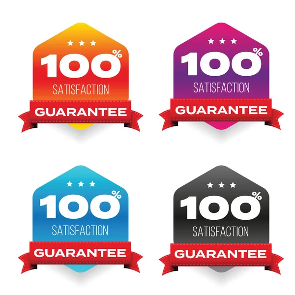 Hundred Percent Satisfaction Guarantee Vector — Stock Vector