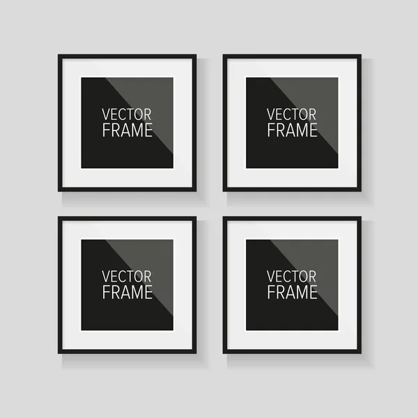 Realistic Vector Frame Black — Stock Vector