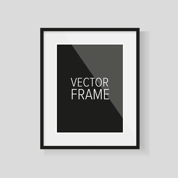 Realistic Vector Frame Black — Stock Vector