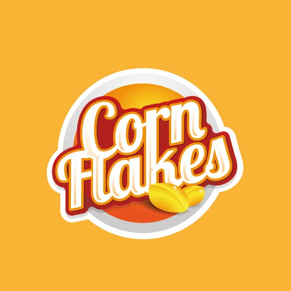 Corn Flakes Vector Label — Stock Vector