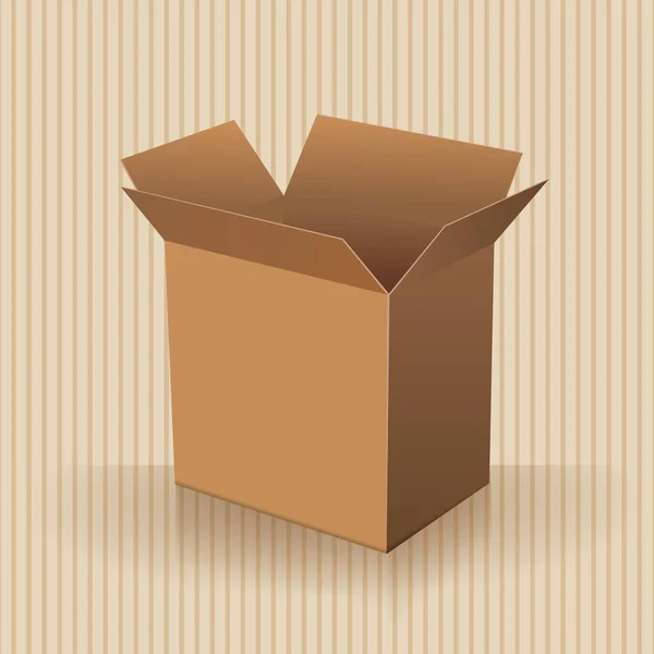 Papel Marrón Caja Embalaje Vector — Vector de stock