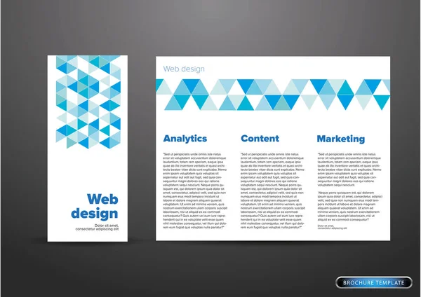 Volantino Brochure Web Design — Vettoriale Stock