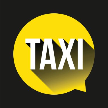 Taksi sarı taksi şoförü vektörü.