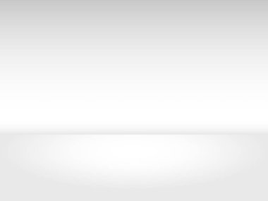 Gri stüdyo boş arka plan. Ürün tanıtımı ve sergilenmesi için hafif şablon yeri. Vektör illüstrasyonu