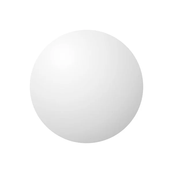 白い丸みを帯びた球状 幾何学的な3Dシンボル 白に隔離されたベクトル — ストックベクタ