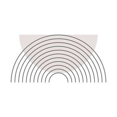 Asırlık asgari çizgi şekilleri belirlendi. Geometrik doğrusal şekiller. Modern minimalizm 20 'lerin posterleri. Vektör beyazda izole edildi
