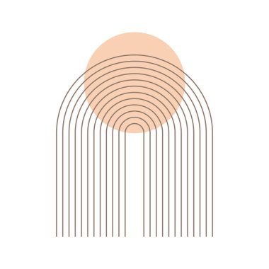 Asırlık asgari çizgi şekilleri belirlendi. Geometrik doğrusal şekiller. Modern minimalizm 20 'lerin posterleri. Vektör beyazda izole edildi