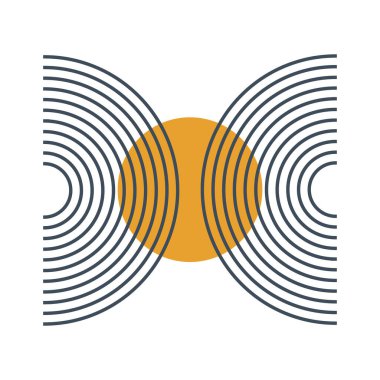 Asırlık asgari çizgi şekilleri belirlendi. Geometrik doğrusal şekiller. Modern minimalizm 20 'lerin posterleri. Vektör beyazda izole edildi