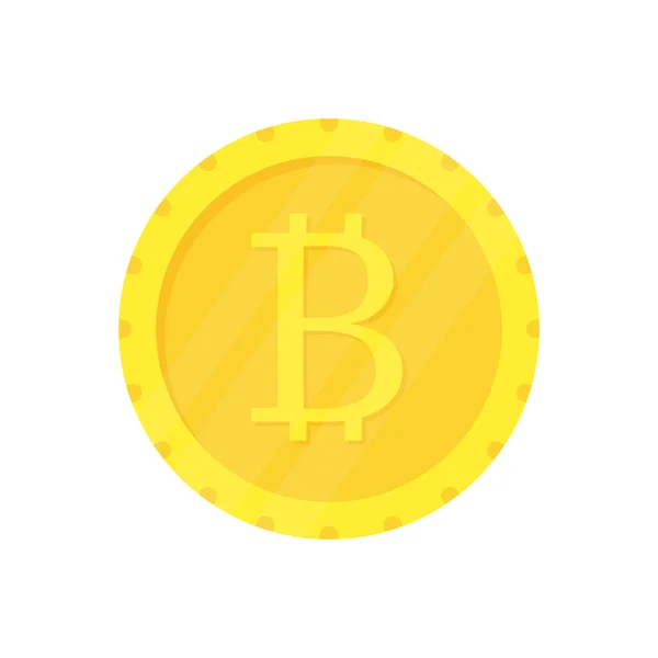 Bitcoin黄金のコインシンボル ビジネスの支払の概念 暗号通貨の記号 仮想お金 白に隔離されたベクトル — ストックベクタ