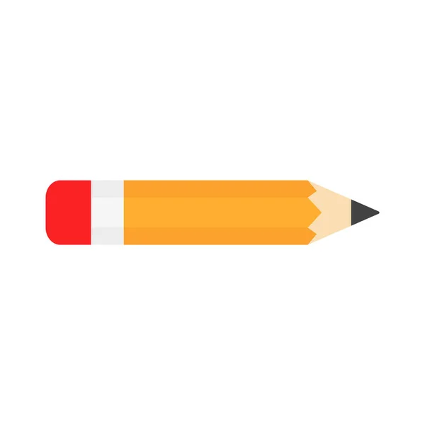Ceruza Lapos Ikon Oktatási Elem — Stock Vector