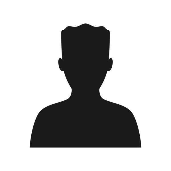 Męska Sylwetka Czarny Symbol Osoby Zdjęcie Profilowe Człowieka Ludzki Awatar — Wektor stockowy