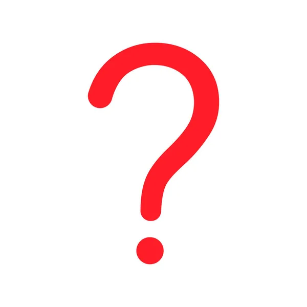 Question Icon Red Question Mark Think Symbol Help Support Concept — Stock Vector