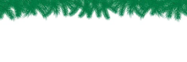 Vánoční Stromeček Větve Pozadí Novoroční Koncept Tapety Prázdné Kopírovací Místo — Stockový vektor