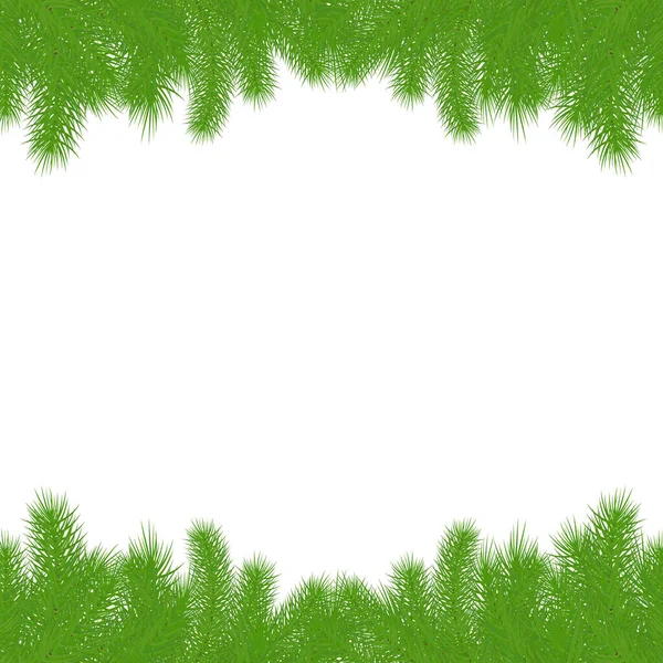 Christmas Tree Branches Background New Year Wallpaper Concept Empty Copy — Stock Vector