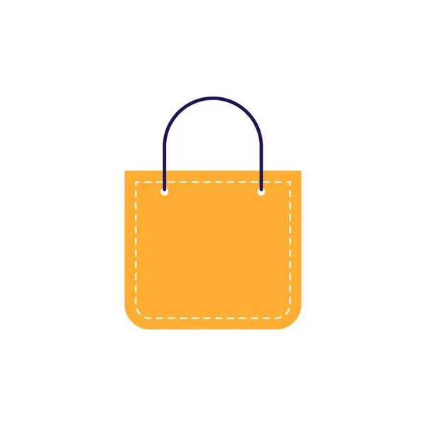 Package Purchases Shopping Bag Inscription Vector Isolated White — Stok Vektör