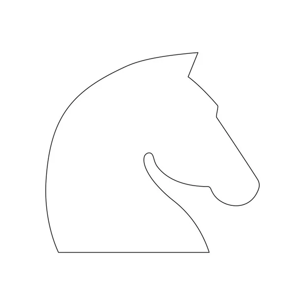 Horse Head Black Line Icon Vector Animal Line Symbol Illustration — Stockvektor