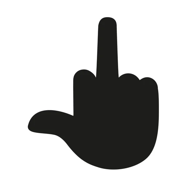 Fuck You Finger Symbol Middle Finger Hand Icon Black Arm — Stockový vektor