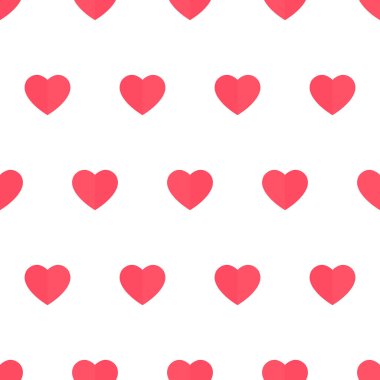 Kalpleri pürüzsüz. Sevgililer Günü konsepti beyaz arka plan. Vektör illüstrasyonu.