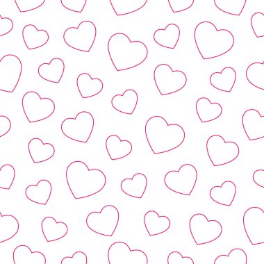 Kalpleri pürüzsüz. Sevgililer Günü konsepti beyaz arka plan. Vektör illüstrasyonu.