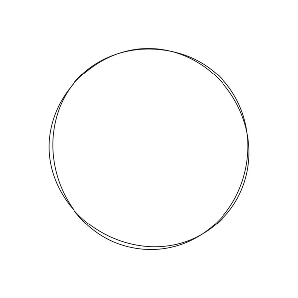 Círculo Línea Continua Concepto Arte Lineal Minimalista Vector Aislado Blanco — Vector de stock