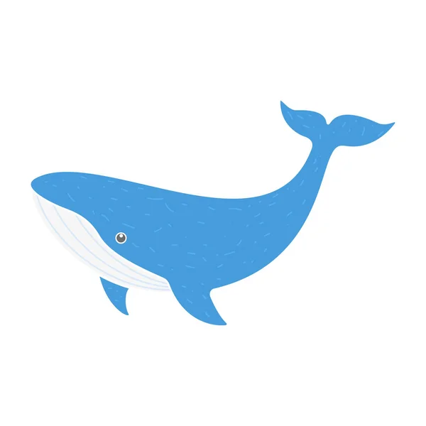 Wielorybie Zwierzę Postać Kaszalota Symbol Zwierzęcia Morskiego Wektor Izolowany Białym — Wektor stockowy