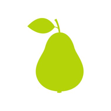 Armut yeşili siluet simgesi. Vektör beyazda izole edildi.