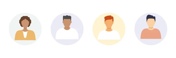 Άνθρωποι Avatar Που Διαφορετικοί Επιχειρηματίες Άνδρες Και Γυναίκες Εικονίδιο Στρογγυλό — Διανυσματικό Αρχείο