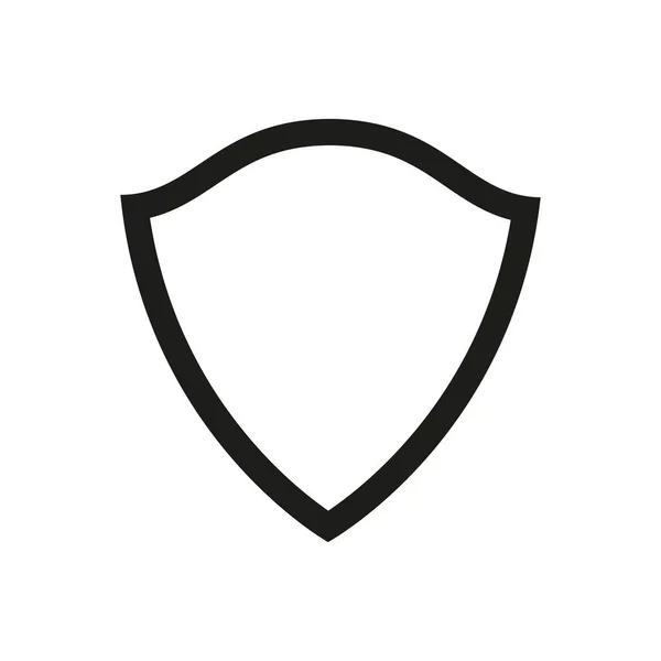 Ikona Linii Osłon Znak Ochronny Symbol Ochrony Obrońcy Wektor Izolowany — Wektor stockowy