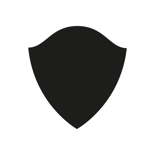 Щит Силует Знак Екранування Безпека Захисний Чорний Символ Вектор Ізольовано — стоковий вектор