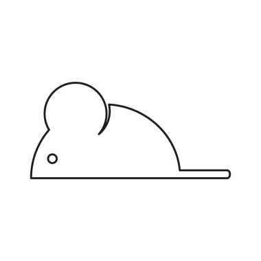 Fare çizgisi simgesi. Vektör illüstrasyonu beyaz arkaplanda izole edildi