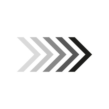 Ok simgeleri grubu. Karışım efektli siyah oklar seti. Semboller. Beyaz arkaplanda izole edilmiş vektör.