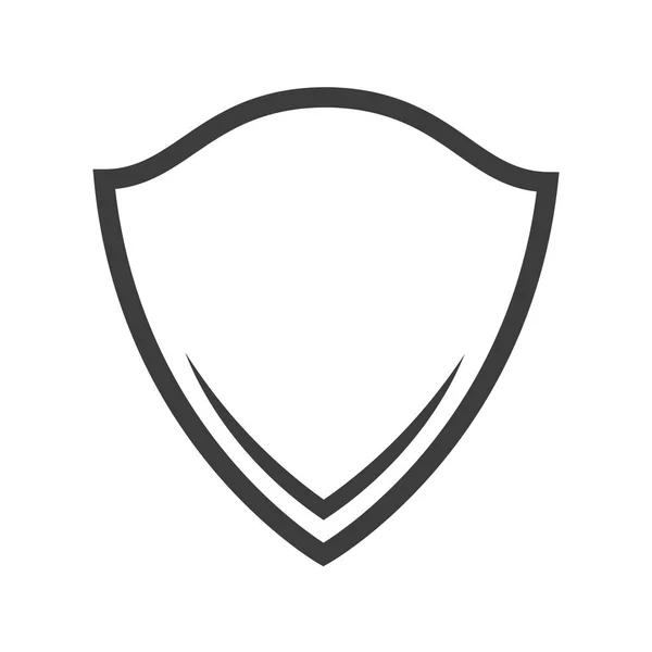 Ícone Linha Escudo Símbolo Seguro Proteja Forma Contorno Vetor Isolado — Vetor de Stock