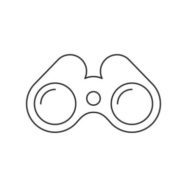 Dürbün çizgisi simgesi. Doğrusal sembolü keşfet. Vektör illüstrasyonu beyazda izole edildi.