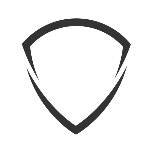 シールドラインアイコン 安全なシンボルだ 外形形状を保護します 白に隔離されたベクトル — ストックベクタ