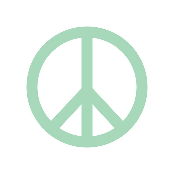 Peace Green Sign Vector Isolated White — Vettoriale Stock