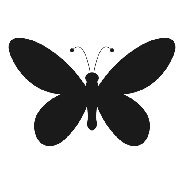 Силуэт Бабочки Форме Бабочки Векторная Иллюстрация Изолирована Белом — стоковый вектор