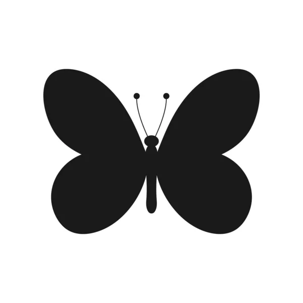 Butterfly Silhouette Butterfly Shape Vector Illustration Isolated White —  Vetores de Stock