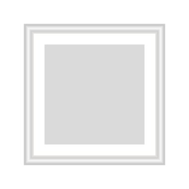 Fotoğraf çerçevesi. Kare modeli. Gerçekçi boş fotofram. Vektör illüstrasyonu beyazda izole edildi.