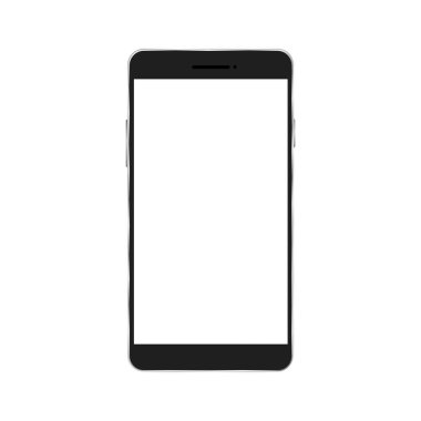 Akıllı telefon hattı simgesi. Cep telefonu beyaz arkaplanda izole edilmiş modern doğrusal vektör illüstrasyonunu oluşturur.