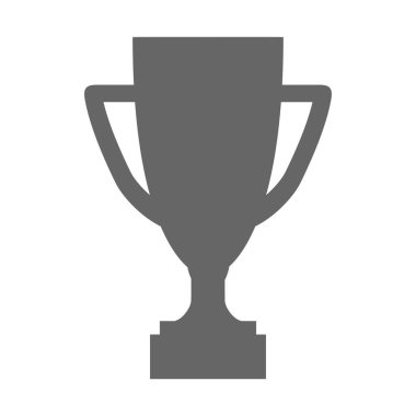 Kupa kupası. Ödül kupası silueti. Kazanan sembol. Vektör beyazda izole edildi.