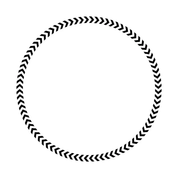 Chevron Cirkel Pijl Pictogram Ronde Pijl Frame Vector Geïsoleerd Wit — Stockvector