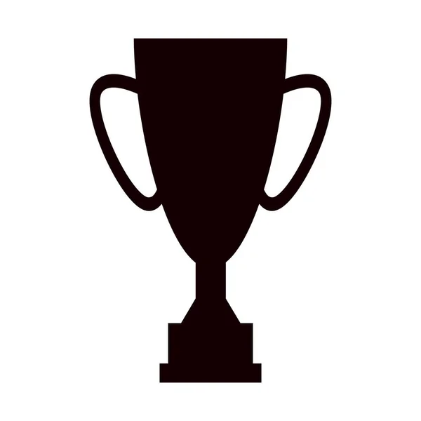 Trophy Cup Award Cup Silhouette Winner Symbol Vector Isolated White — Wektor stockowy