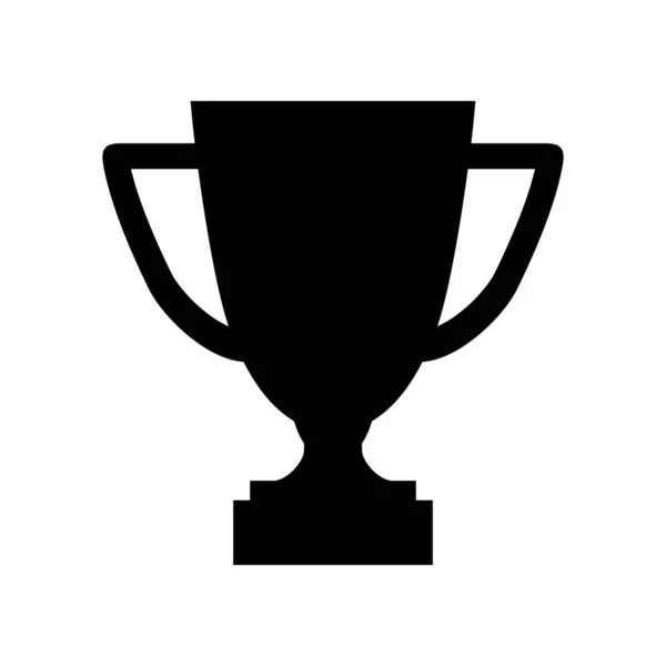 Taça Troféus Sílhueta Taça Símbolo Vencedor Vetor Isolado Branco —  Vetores de Stock
