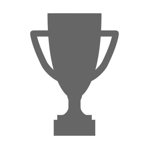 Trophy Cup Award Cup Silhouette Winner Symbol Vector Isolated White — Vector de stock