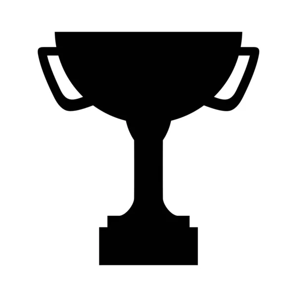 Trophy Cup Award Cup Silhouette Winner Symbol Vector Isolated White — Vector de stock