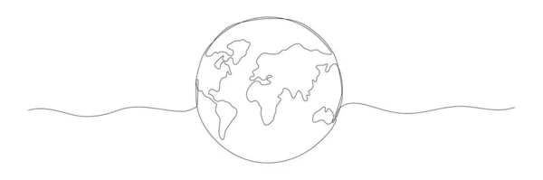 Dünya Küresi Aralıksız Resim Çiziyor Dünya Haritası Çizilmiş Sembol Vektör — Stok Vektör