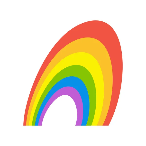 Arco Iris Icono Colorido Del Arco Iris Ilustración Vectorial Aislada — Archivo Imágenes Vectoriales