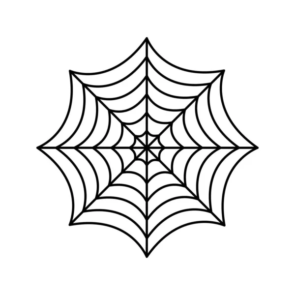 蜘蛛网 万圣节手绘蜘蛛网 在白色上孤立的向量图 — 图库矢量图片