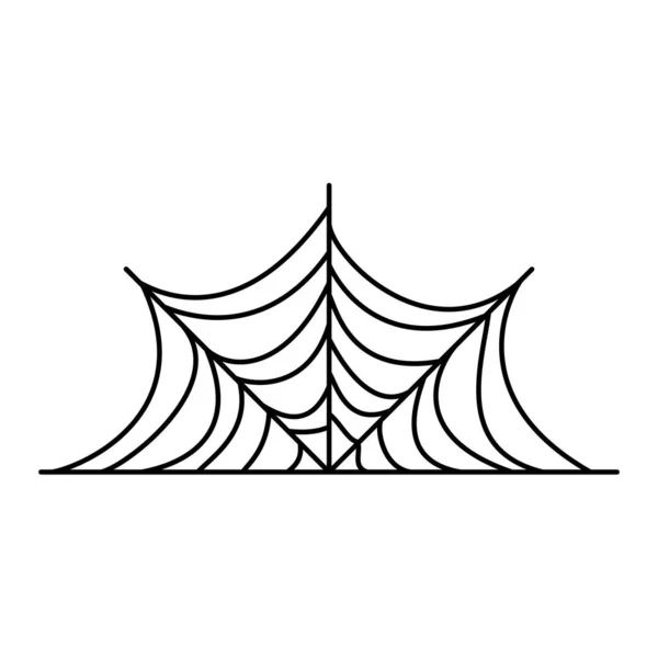 Toile Araignée Toile Araignée Dessinée Main Illustration Vectorielle Isolée Sur — Image vectorielle