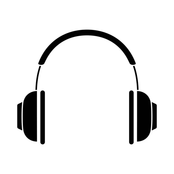 Kopfhörer Symbol Kopfhörer Symbol Vektor Illustration Isoliert Auf Weiß — Stockvektor